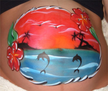 pregnant belly painting