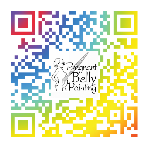 pregnant belly painting website qr code
