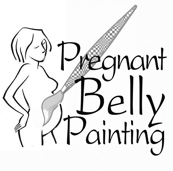pregnant belly painting logo