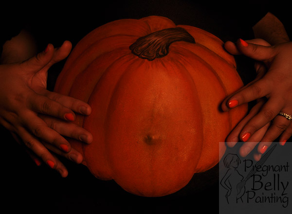 Pumpkin Halloween Belly Painting